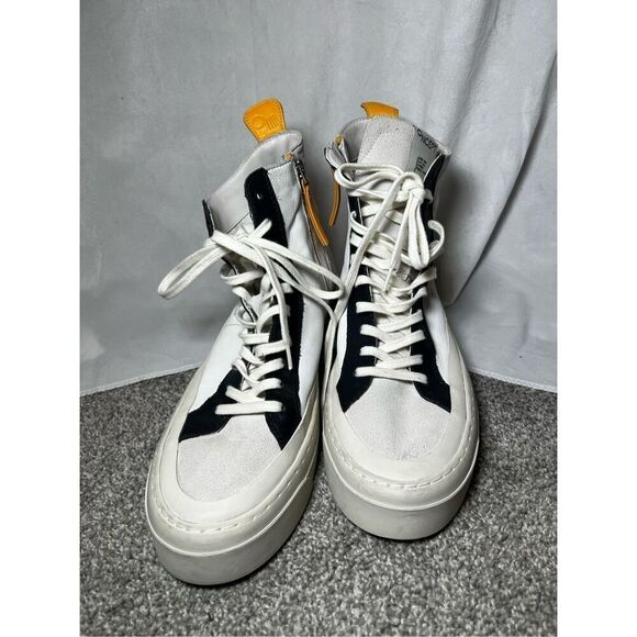 Oncept Women's White Black Lisbon Zip High Top Ultra-Soft Sneakers Size 9.5 NWOT - Picture 5 of 9